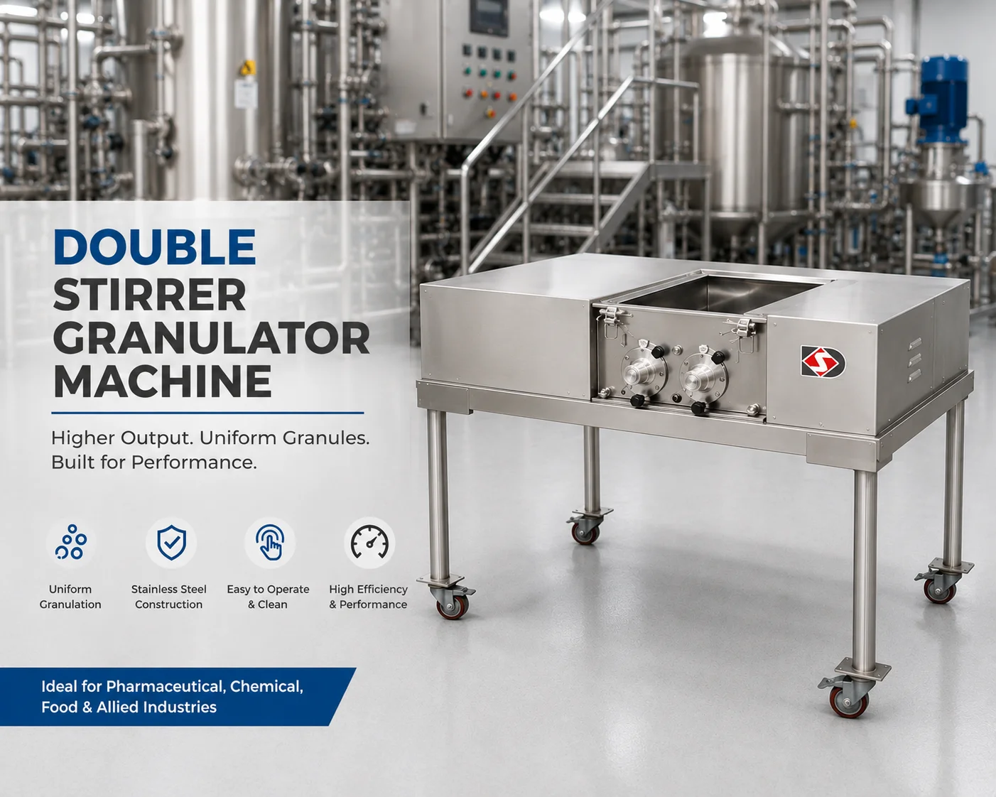 Double Stirrer Oscillating Granulator