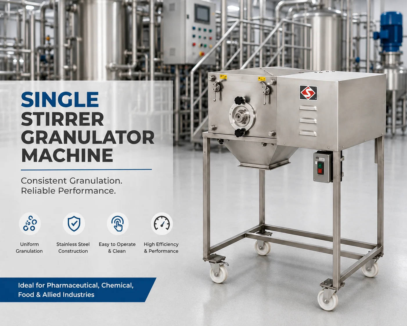 Single Stirrer Oscillating Granulator