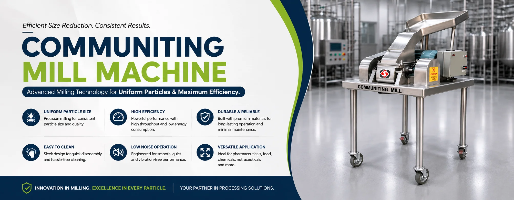 Communiting Mill Machine Banner